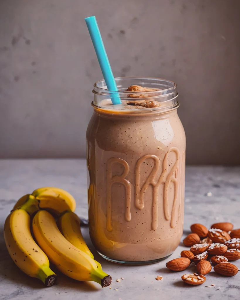  Banana and peanut butter smoothie 